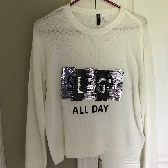 White Sequined Sweater from H&M. - Picture 3 of 3